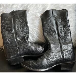 Vintage Leather Nocona Cowboy Boots - Mens 8.5 EXTRA WIDE